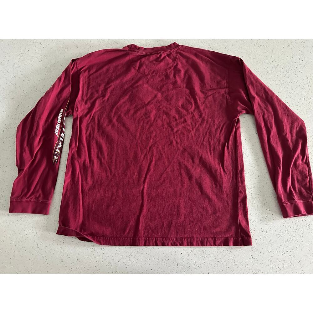 NBA Miami Heat Big Logo Red Long Sleeve Crew Neck w/ Basketball Spelled Out XL - Picture 6 of 7